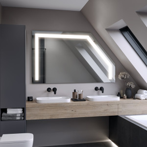 Specchio LED a soppalco Amene 2