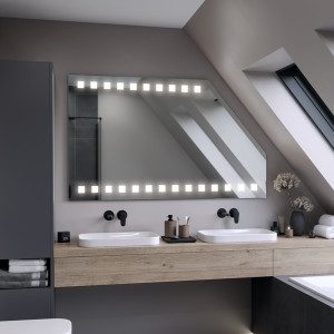Espejo LED para ático Assimo