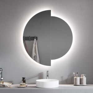 Badrumsspegel med LED-belysning Simple Nasu Ambiente
