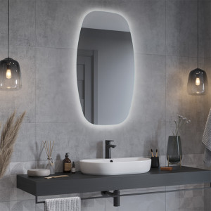 Spegel med LED-belysning Simple Nodi Ambiente