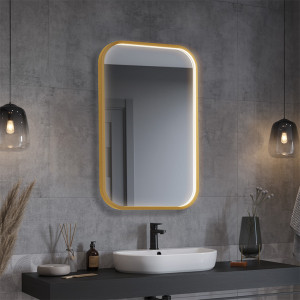 Miroir LED dans un cadre en aluminium Mira Alublend