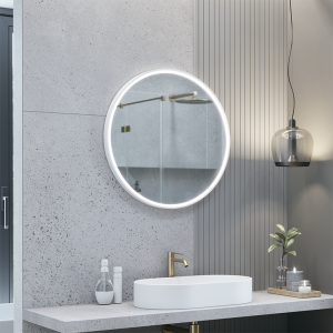 Espejo con iluminación LED en marco de piedra Marble Ambiente
