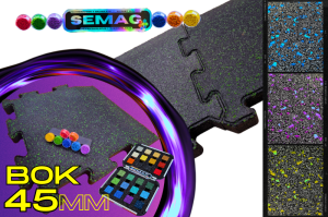 Płyta wykończeniowa na siłownię boczna 20% EPDM typu puzzle grubość 45 mm