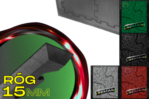 Ogranicznik rogowy SBR do puzzli na siłownię o grubości 15 mm
