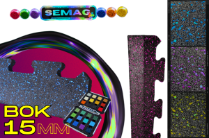 Ogranicznik boczny 20% EPDM do puzzli na siłownię o grubości 15 mm