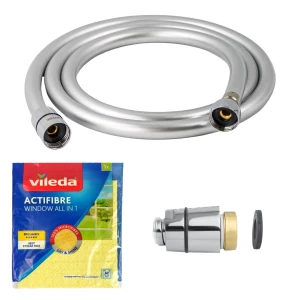 Gładki wąż prysznicowy PCV 150 cm. Kolor chrom SOTBE LARK