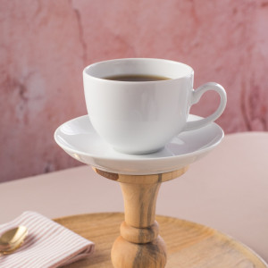 Filiżanka ze spodkiem CLASSIC biały