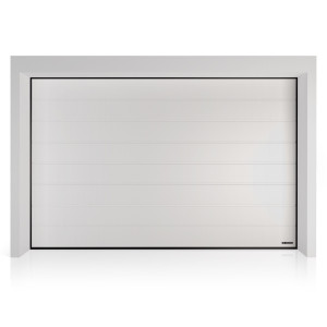 Brama garażowa segmentowa UniTherm - panel z przetłoczeniami wysokimi. Sterowanie automatyczne MOTO io.
