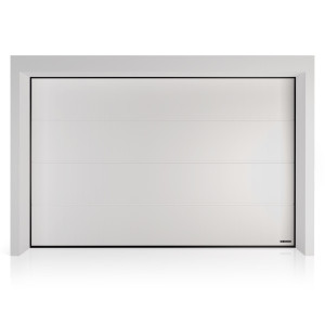 Brama garażowa segmentowa UniTherm - panel gładki, bez przetłoczeń. Sterowanie ręczne.