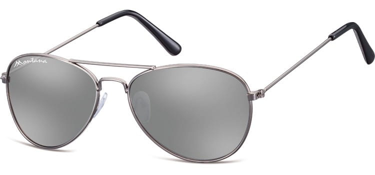Pilotki okulary aviator dziecięce Montana 964 lustrzanki srebrne