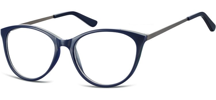 Okulary oprawki zerówki korekcyjne Kocie Unisex Sunoptic AC27C ciemnogranatowe