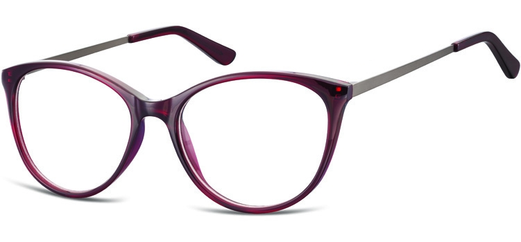 Okulary oprawki zerówki korekcyjne Kocie Unisex Sunoptic AC27D ciemnoczerwone