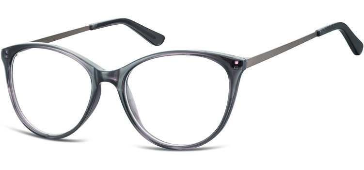 Okulary oprawki zerówki korekcyjne Kocie Unisex Sunoptic AC27F ciemnoszare