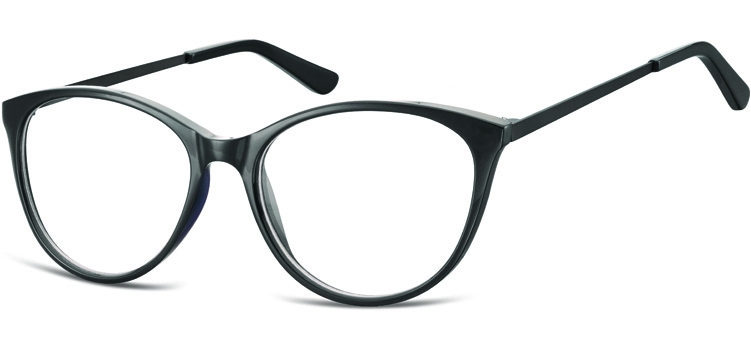 Okulary oprawki zerówki korekcyjne Kocie Unisex Sunoptic AC27G czarne