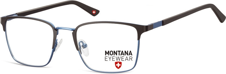 Okulary oprawki prostokątne optyczne Montana MM602 niebiesko-czarne
