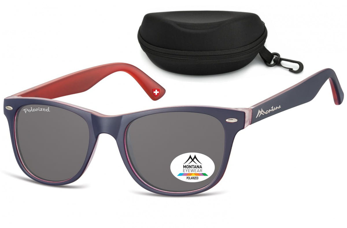 Okulary Nerdy Polaryzacyjne Montana MP10J granatowo-czerwone