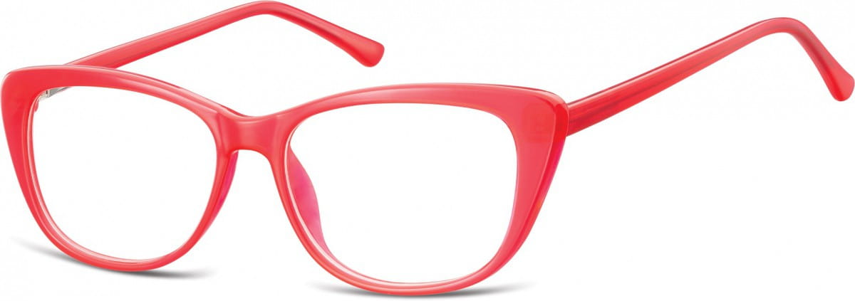 Okulary oprawki korekcyjne Kocie Oczy zerówki Sunoptic CP129A malinowe