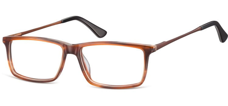 Prostokatne okulary oprawki korekcyjne Sunoptic AC48E bursztynowe