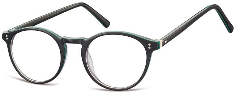 Okrągłe okulary oprawki zerowki korekcyjne Sunoptic AC43E