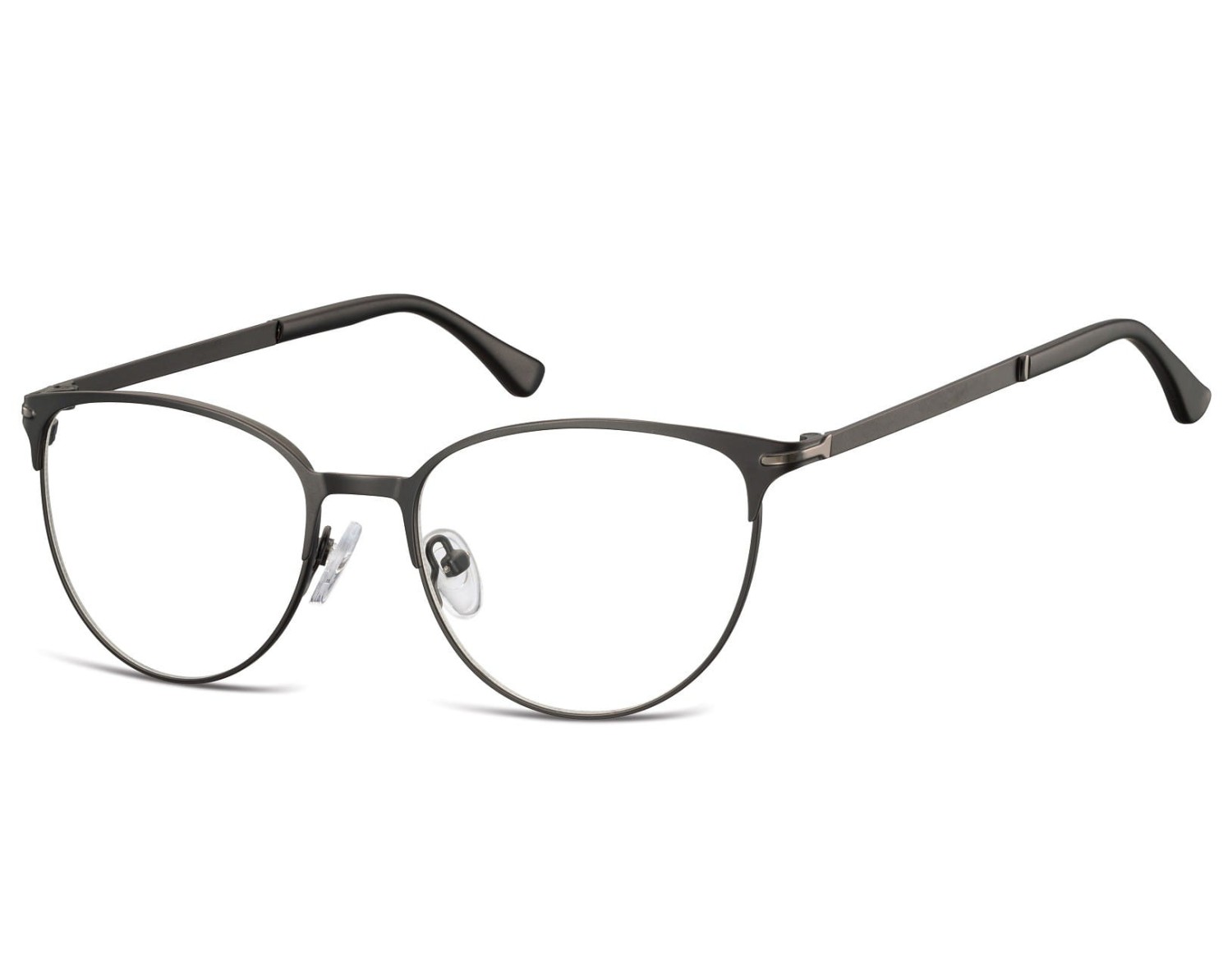 Okulary oprawki korekcyjne kocie oczy zerówki Sunoptic 914C czarny
