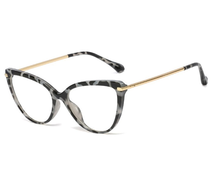Okulary kocie do komputera damskie z filtrem BLUE Light zerówki 2563-4