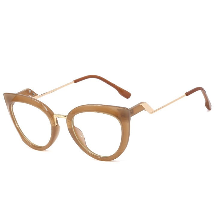 Okulary kocie do komputera damskie z filtrem BLUE Light zerówki 2570-1