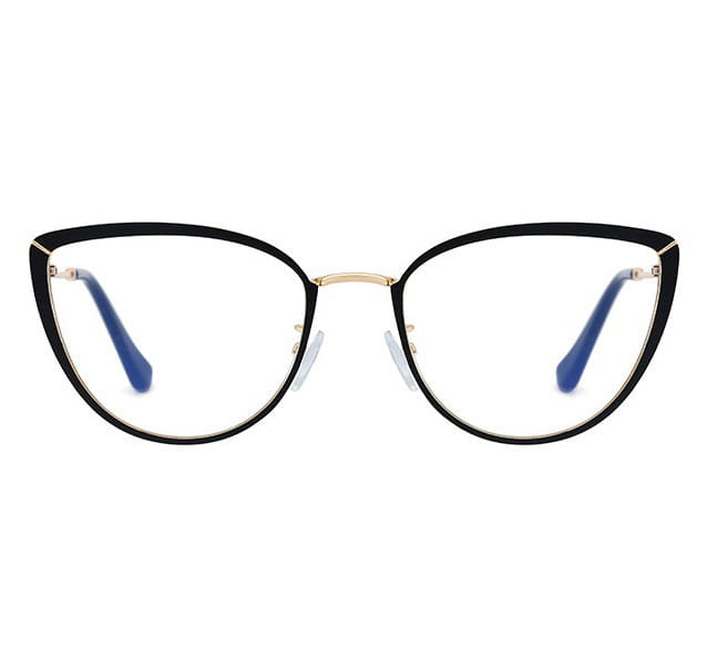 Okulary kocie do komputera damskie z filtrem BLUE Light zerówki 2583