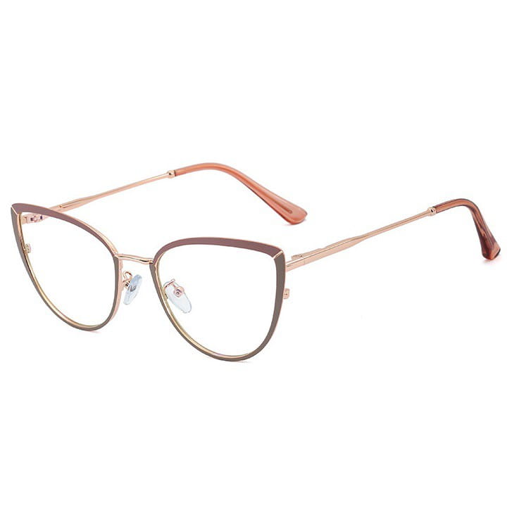 Okulary kocie do komputera damskie z filtrem BLUE Light zerówki 2583-2