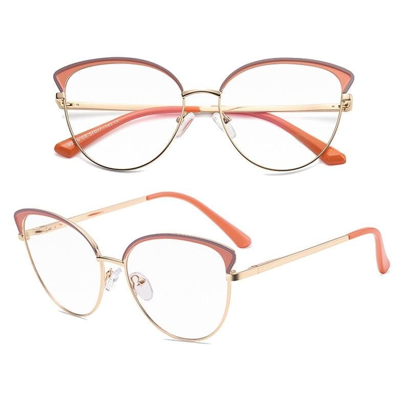 Okulary kocie do komputera damskie z filtrem BLUE Light zerówki Flex 25100F