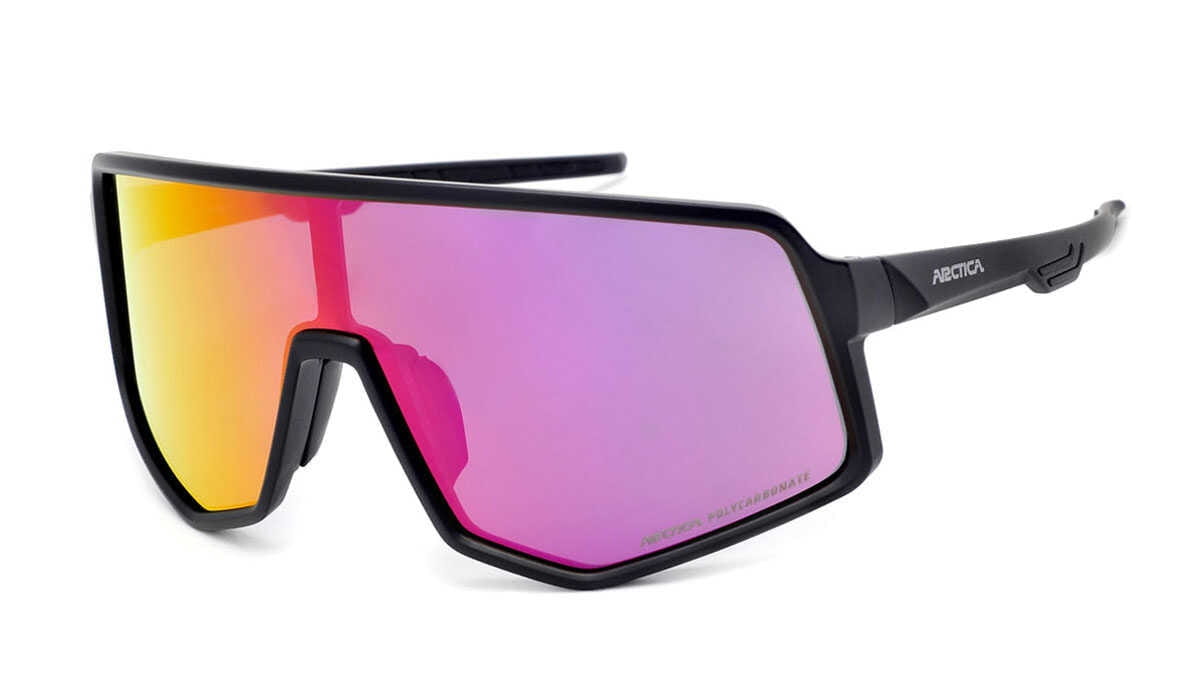 Sportowe okulary przeciwsłoneczne z czerwoną lustrzanką na Rower Arctica S-331B