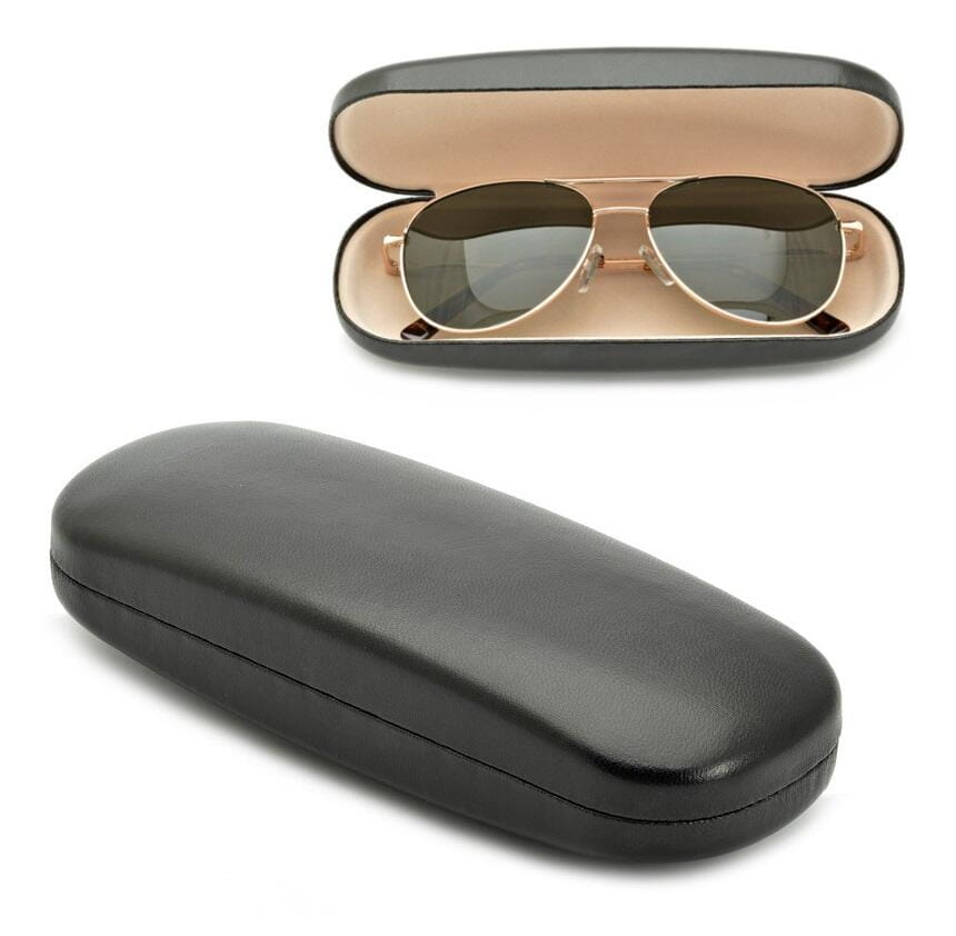 Etui na okulary kolor czarny w twardej obudowie SQ71
