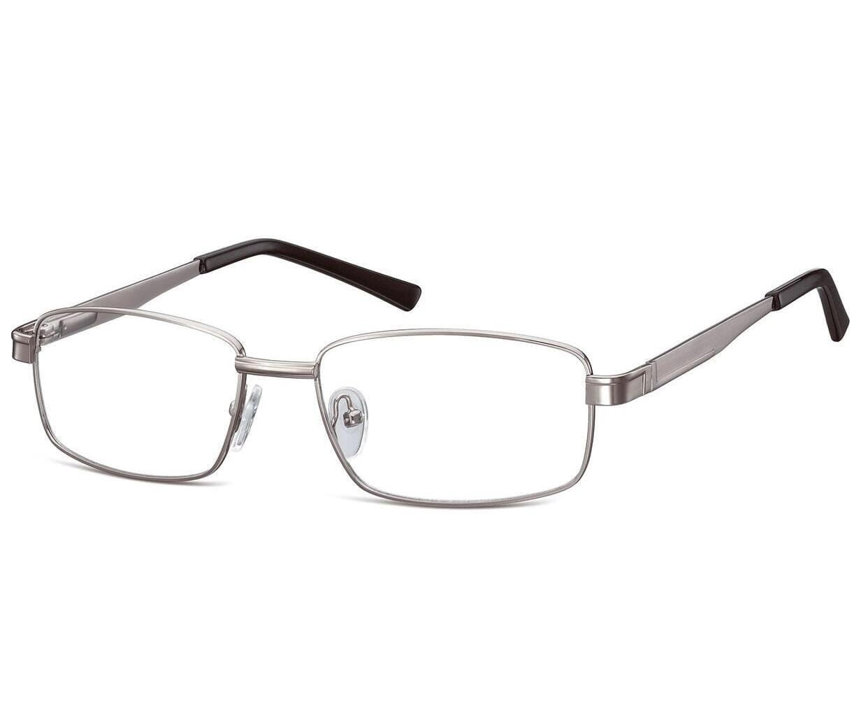 Męskie Oprawki korekcyjne zerówki okulary metalowe 639A szare