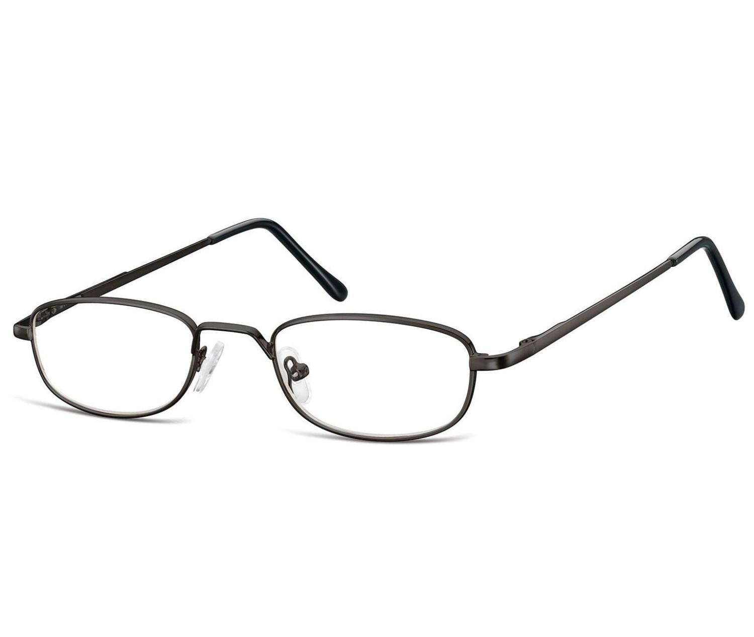 Wąskie oprawki korekcyjne zerówki okulary metalowe z uchwytem 784B czarne