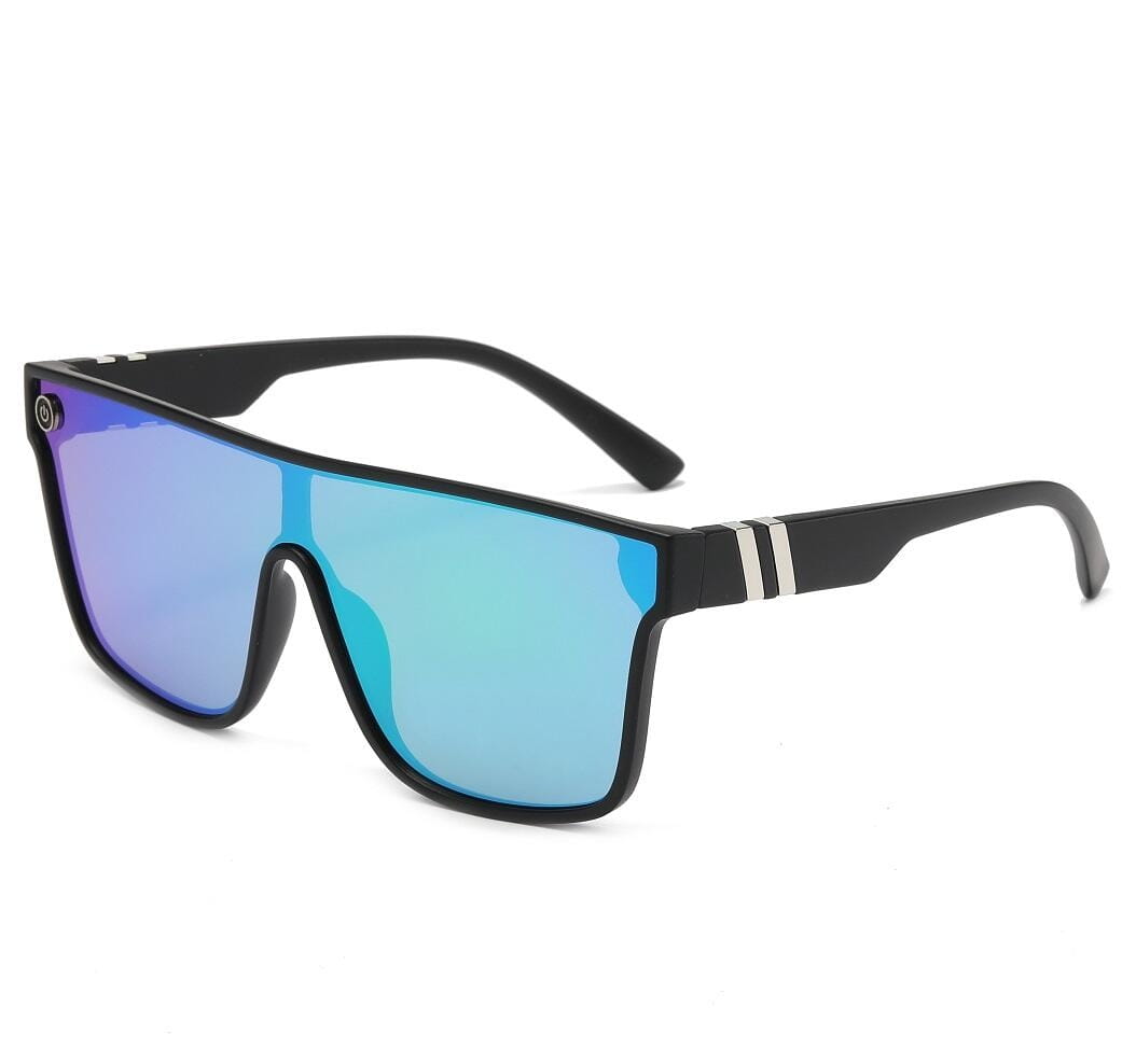 Męskie okulary przeciwsłoneczne pełne lustra MAXAIR z filtrem UV400 Green/Black ST-MAX1D