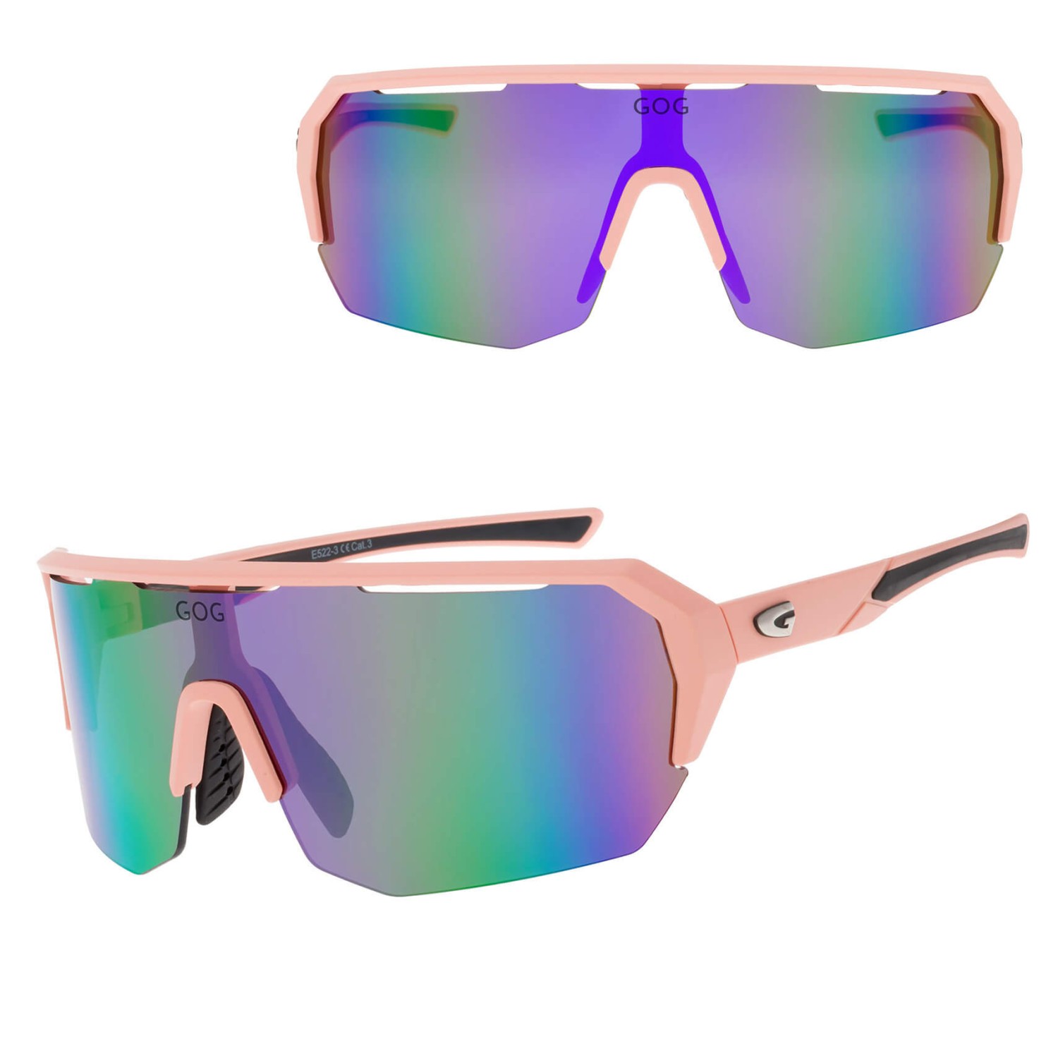Okulary przeciwsłoneczne sportowe GOG E522-3 różowe