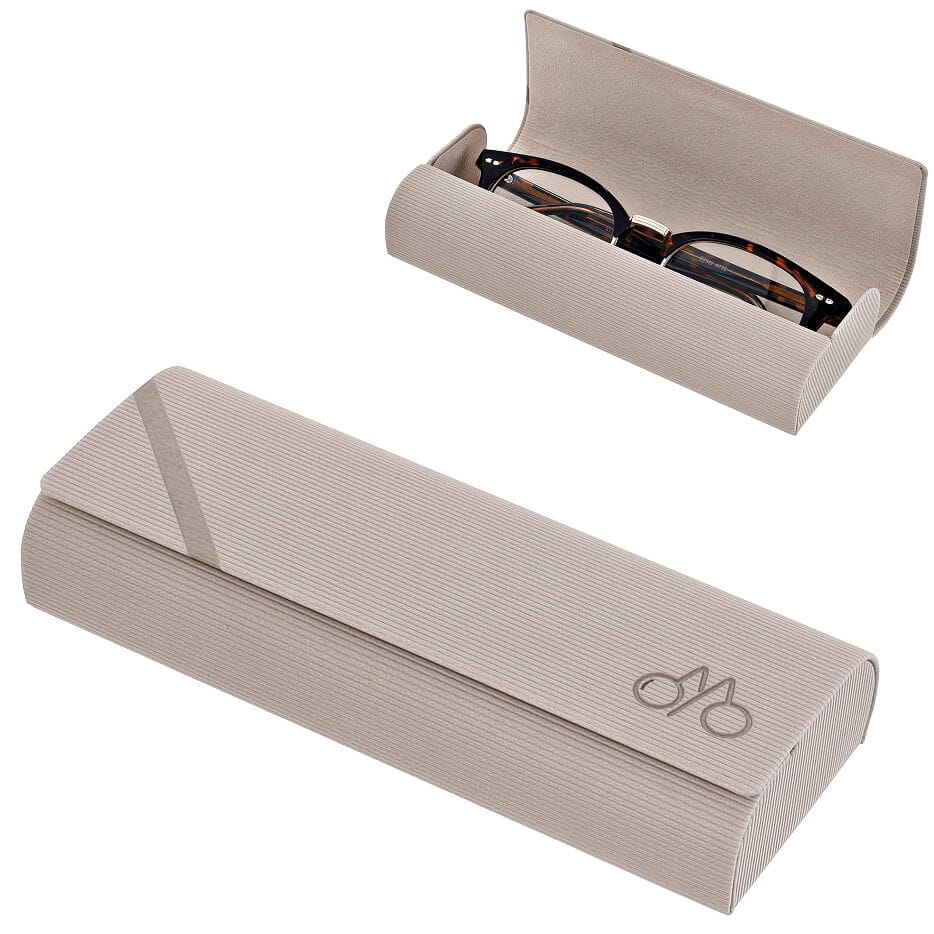Etui okularowe na magnes ET-131B szary beż