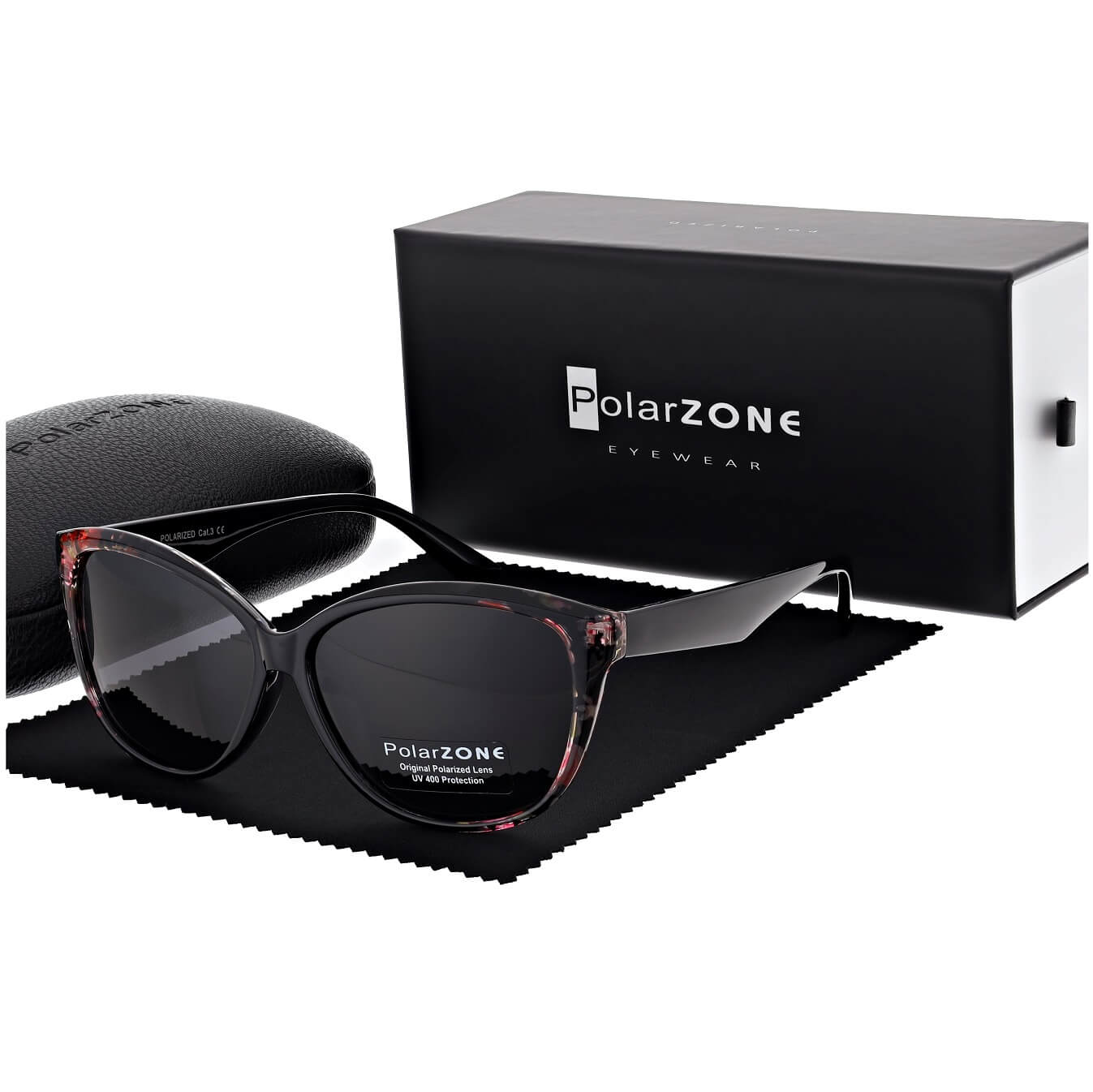 Damskie kocie okulary przeciwsłoneczne z polaryzacją i filtrem UV400 POL-812 PolarZone