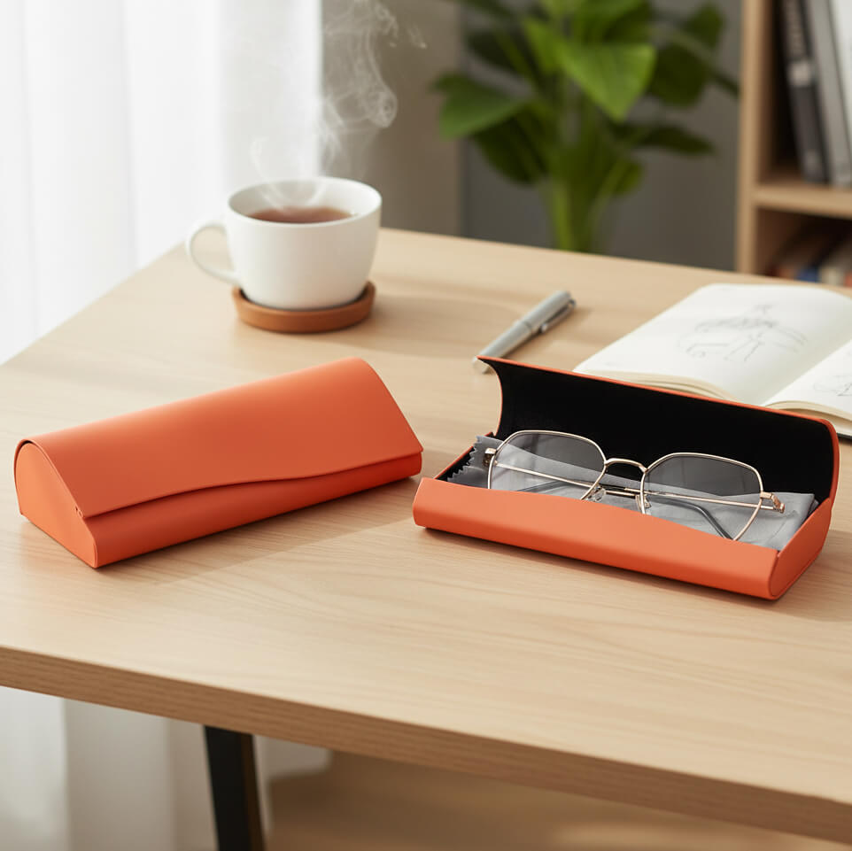 Etui na okulary korekcyjne zamykane na magnes STHC-93D pomarańczowe