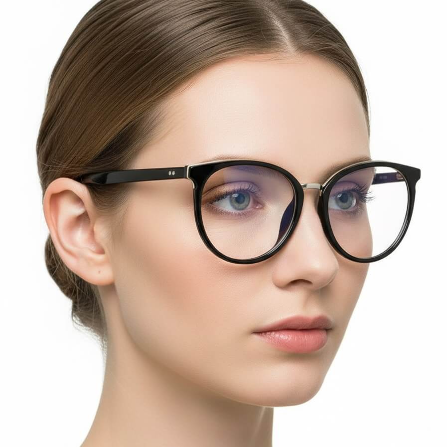 Okulary damskie z filtrem BLUE LIGHT do komputera zerówki EST-109K-1 Estillo