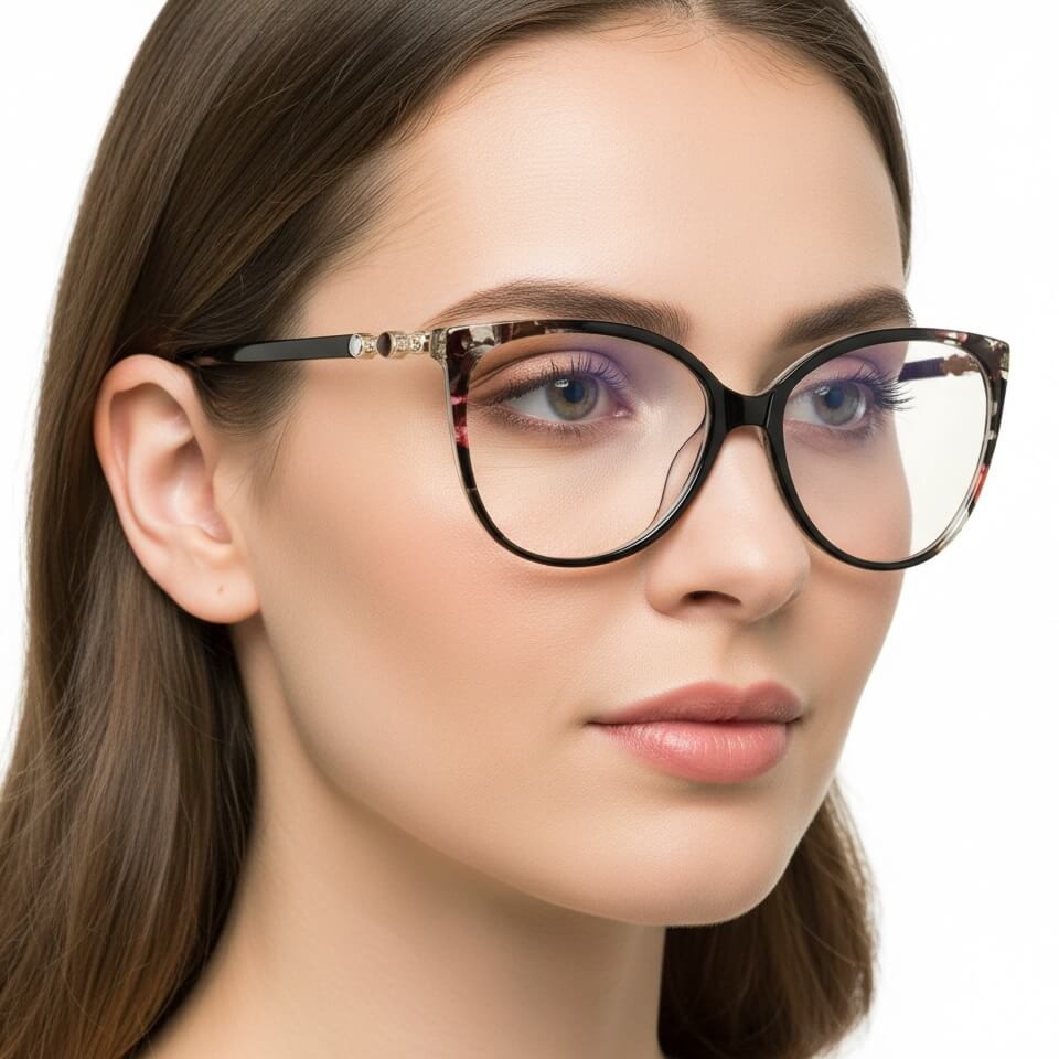 Okulary damskie z filtrem BLUE LIGHT do komputera zerówki EST-107K