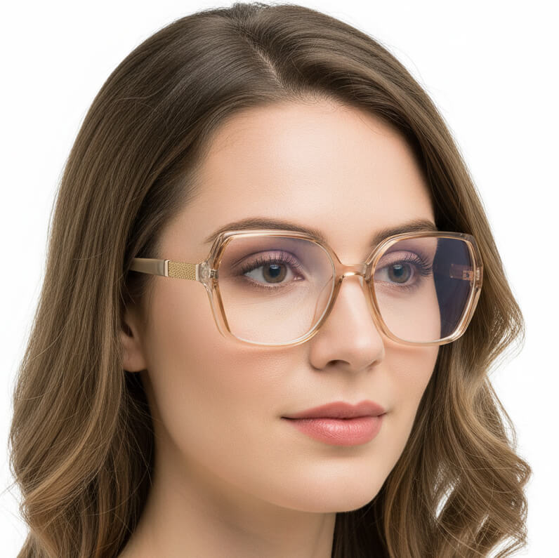 Damskie okulary zerówki do komputera BLF filtr EST-116K-15 Estillo