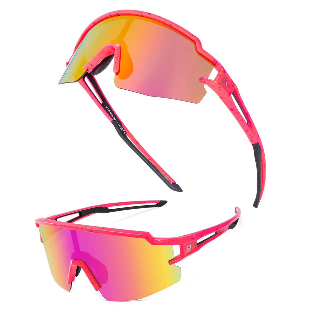 Juniorskie 6-10 lat sportowe okulary przeciwsłoneczne polaryzacyjne SP345-PINK