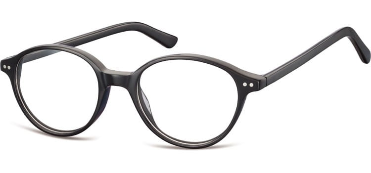 Czarne Okulary oprawki okragle Sunoptic CP147A