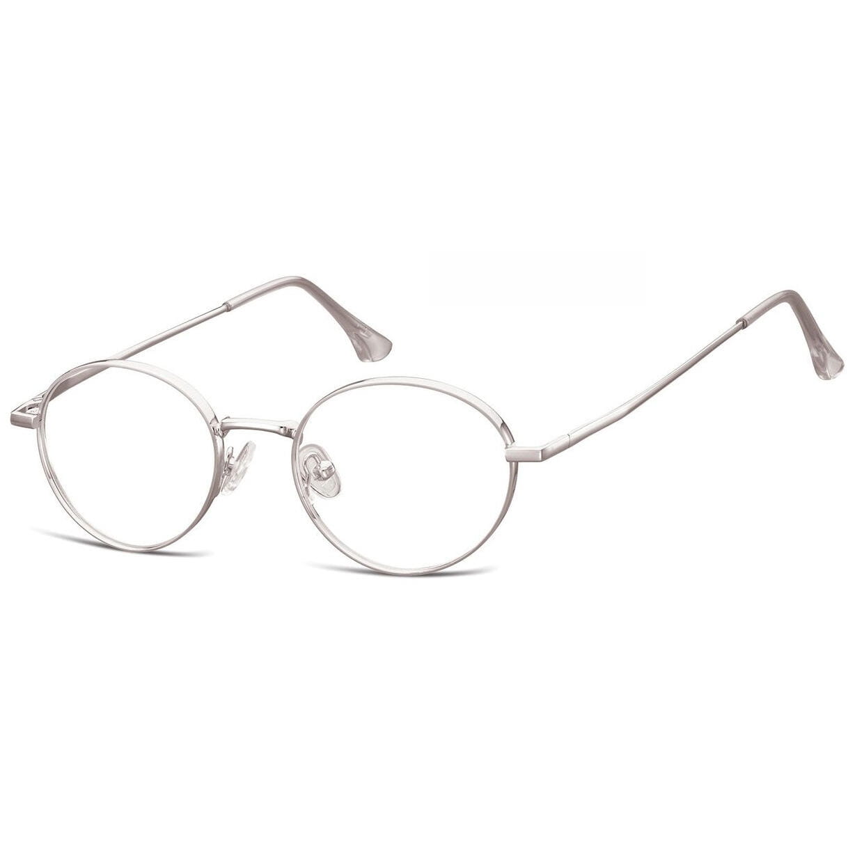 Okulary zerówki oprawki korekcyjne medium M299A srebrne