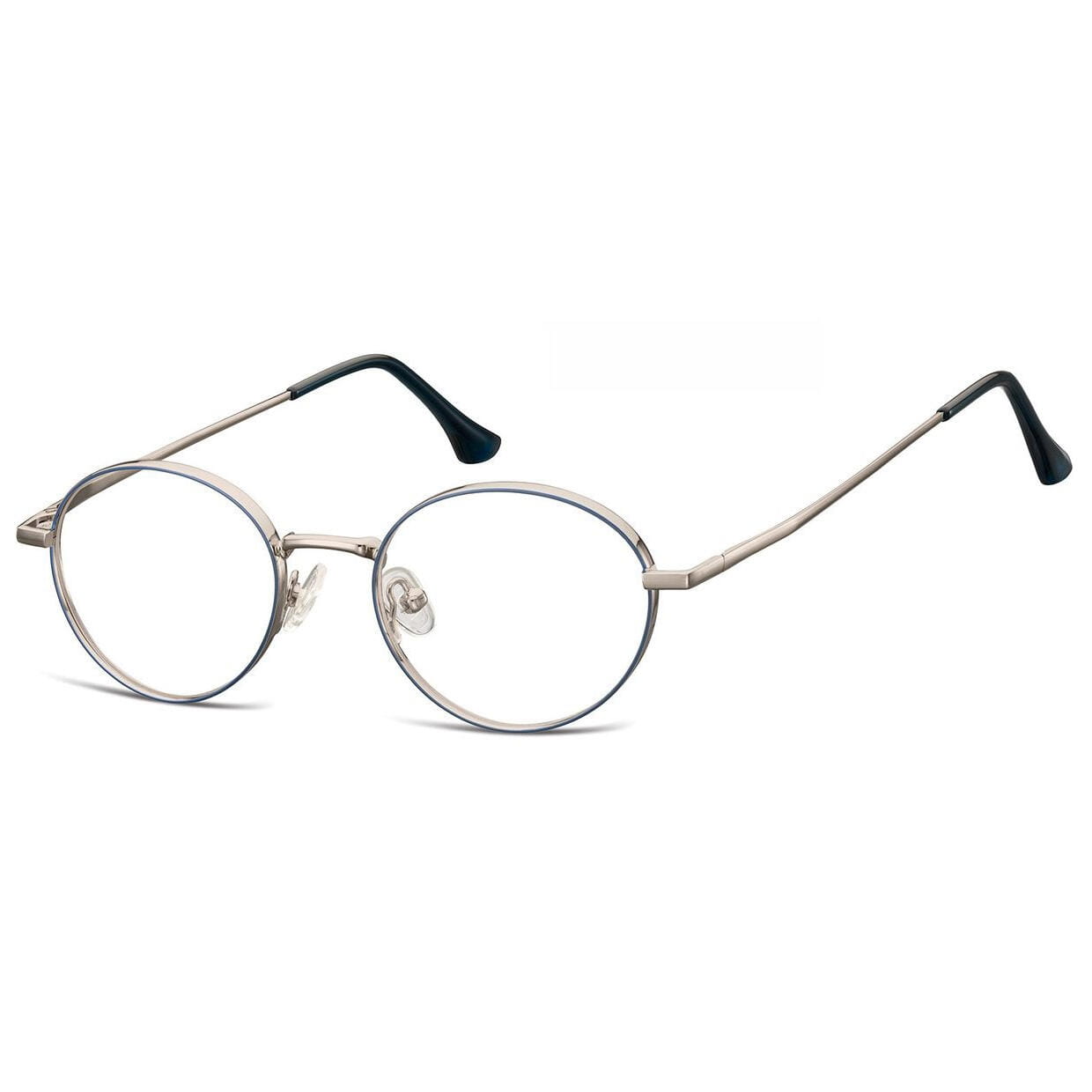 Okulary zerówki oprawki korekcyjne medium M299E srebrne