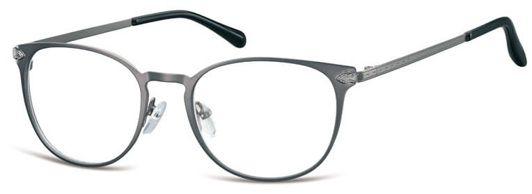 Okulary Oprawki damskie kocie oczy stalowe Sunoptic 992B grafitowe