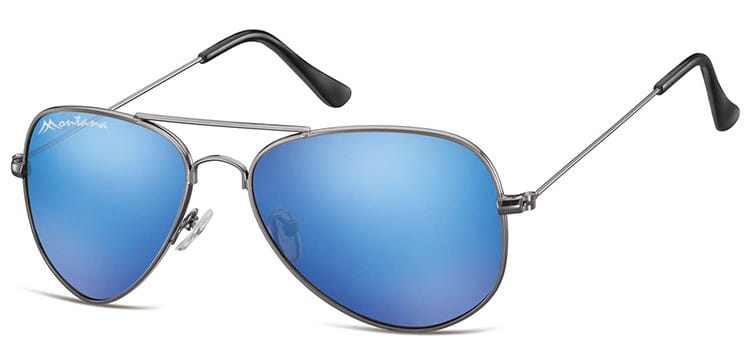 Niebieskie Pilotki okulary lustrzane aviator MS94C
