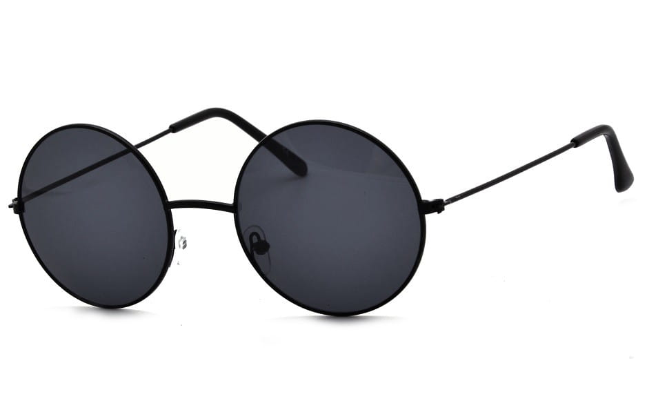 Okulary Lenonki czarne przeciwsłoneczne hippie retro 4322