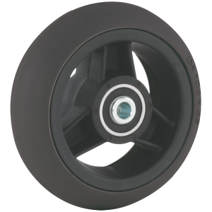 Koło do wózka inwalidzkiego 100x32/45 4" plastikowe czarne MBL