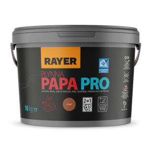 Rayer Płynna Papa PRO ceglany 10 kg - wydajna powłoka ochronno-dekoracyjna do dużych powierzchni zewnętrznych